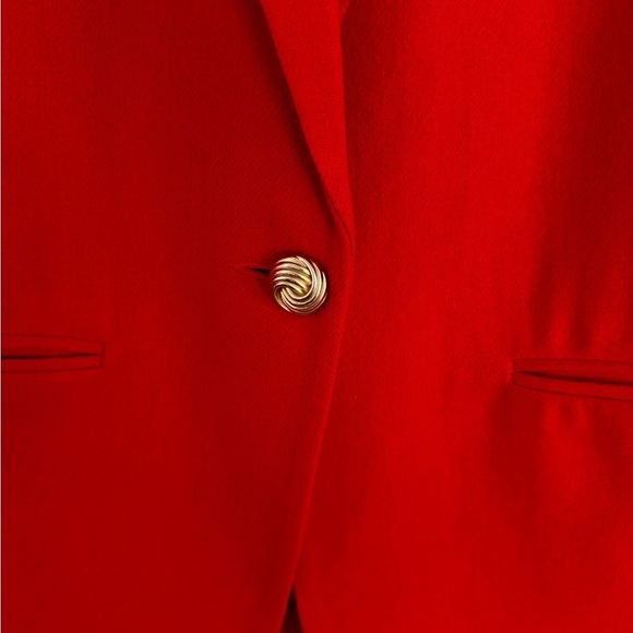 Vintage Savannah Bold Red 100% Wool Blazer, Size: 10 Petite - Picture 2 of 6